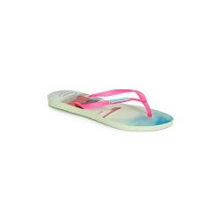 Japonki Havaianas SLIM PAISAGE. Różowe klapki damskie Havaianas, bez wzorów, bez obcasa. W wyprzedaży za 103,20 zł.