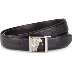 Pasek Męski VERSACE COLLECTION - V910229 VM00430 V000 Nero. Czarne paski męskie marki Versace Collection, w paski, ze skóry. Za 839,00 zł.
