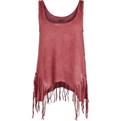 Rock Rebel by EMP Faded Top damski czerwony. Czerwone topy damskie marki Rock Rebel by EMP, l, z okrągłym kołnierzem. Za 54,90 zł.