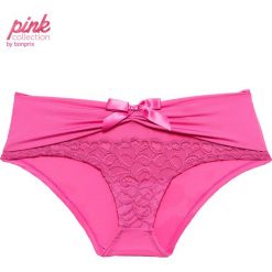 Figi: Figi „panty” Piink Collection, z koronką i marszczeniem bonprix matowy różowy