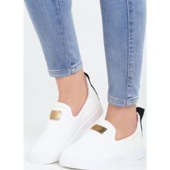 Tenisówki damskie: Białe Slip On Dollhouse