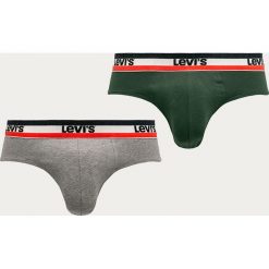 Levi's - Slipy (2-pack). Zielone bokserki męskie Levi's®, z nadrukiem, z elastanu. Za 89,90 zł.