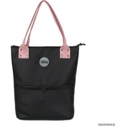 Shopper bag damskie: Torba Shopper Czarna z Kieszonkami