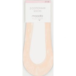 2 pack balerinek. Skarpetki damskie Moodo, bez wzorów, z elastanu. Za 19,99 zł.