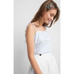 Koszulka z dekoltem carmen. Niebieskie koszulki damskie Orsay, xs, bez wzorów, z bawełny, bez kołnierzyka. Za 59,99 zł.