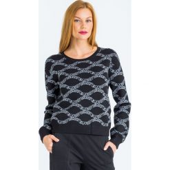 SWETER emporio armani. Czarne swetry damskie Emporio Armani, bez wzorów, z materiału, bez rękawów, bez kaptura. Za 679,00 zł.