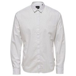 Only&Sons Koszula Męska Otto Ls Ditsy Aop Shirt White (Rozmiar L). Białe koszule męskie marki Only&Sons, m, z materiału. W wyprzedaży za 85,00 zł.