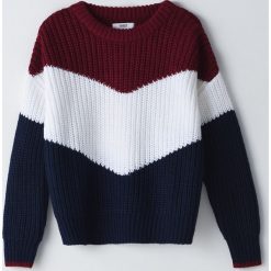 Sweter z kolorowej dzianiny -. Swetry damskie Cropp, s, bez wzorów, z dzianiny, bez rękawów, bez kaptura. Za 89,99 zł.
