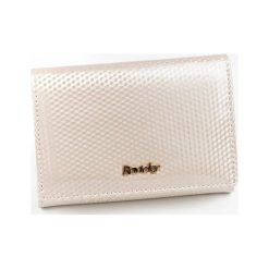 Portfel damski skórzany lakierowany RFID beżowy Rovicky - Beż. Brązowe portfele damskie ROVICKY, bez wzorów, z lakierowanej skóry. Za 74,99 zł.