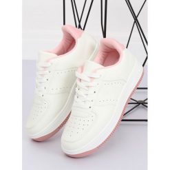 Buty sportowe białe CRERANIA. Białe buty sportowe damskie FunKee.pl, bez wzorów, z tkaniny, klasyczne. Za 90,89 zł.