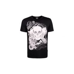 T-shirty z krótkim rękawem Roberto Cavalli S01GC0474. Czarne t-shirty męskie Roberto Cavalli, s, bez wzorów, bez kołnierzyka, krótkie. Za 199,00 zł.