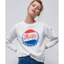 Bluza Pepsi-Cola - Kremowy. Białe bluzy damskie Reserved, s, bez wzorów, bez rękawów, bez kaptura. Za 89,99 zł.