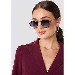 NA-KD Accessories Okulary przeciwsłoneczne Rounded Square - Black. Czarne okulary przeciwsłoneczne damskie aviatory NA-KD Accessories. Za 52,95 zł.