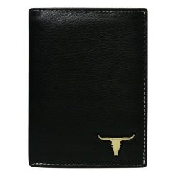 Portfel męski skórzany Buffalo Wild RM-03-BAW 3. Czarne portfele męskie BUFFALO WILD, bez wzorów, ze skóry. Za 49,90 zł.