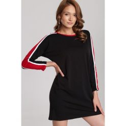 Czarna Sukienka Sabrirea. Czarne sukienki damskie Renee, xl, bez wzorów, z dzianiny, bez kołnierzyka, bez rękawów. Za 59,99 zł.