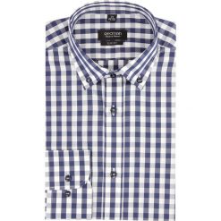 Koszula versone 2703 długi rękaw slim fit granatowy. Niebieskie koszule męskie na spinki Recman, m, z długim rękawem. Za 149,00 zł.