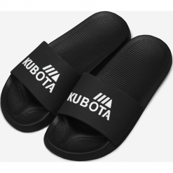 Klapki męskie plażowe basenowe basic czarne Kubota - czarny. Czarne klapki męskie Kubota, bez wzorów, z gumy. Za 39,99 zł.