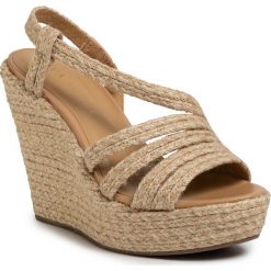 Espadryle EVA MINGE - EM-44-07-000540 603. Brązowe espadryle damskie Eva Minge, bez wzorów, ze skóry, bez obcasa, na obcasie. W wyprzedaży za 299,00 zł.
