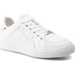 Sneakersy PLEIN SPORT - Lo-Top Sneakers Cross F19S MSC2246 STE003N White 01. Białe półbuty damskie Plein Sport, s, bez wzorów, ze skóry ekologicznej, bez kołnierzyka. Za 1039,00 zł.