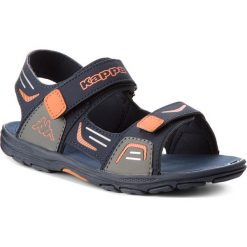 Sandały KAPPA - Pure T 260594T Navy/Orange 6744. Niebieskie sandały męskie Kappa, ze skóry ekologicznej, bez zapięcia. Za 99,00 zł.