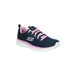 Buty Skechers 12615-NVPK. Niebieskie buty sportowe damskie marki Skechers. Za 219,64 zł.