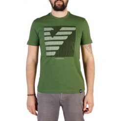 Emporio Armani T-Shirt Męski L Zielony. Zielone koszulki męskie Emporio Armani, m, bez wzorów, bez kołnierzyka, z krótkim rękawem, krótkie. Za 309,00 zł.