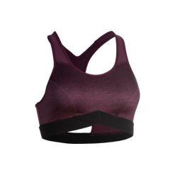 Stanik fitness cardio 500. Różowe buty sportowe damskie DOMYOS, bez wzorów, z elastanu, na fitness i siłownię. Za 59,99 zł.