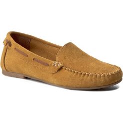 Mokasyny FILIPE - 8130 Amarelo/Camel. Pomarańczowe mokasyny damskie marki Filipe, ze skóry, na obcasie. W wyprzedaży za 169,00 zł.