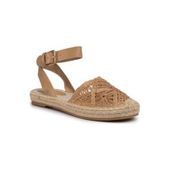 DeeZee WSS20010-13 Beżowy. Brązowe espadryle damskie DeeZee, bez wzorów, ze skóry ekologicznej, bez obcasa. Za 69,99 zł.
