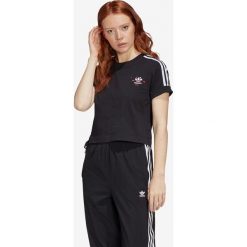 Adidas Originals Koszulka Czarny. Czarne koszulki damskie adidas Originals, bez wzorów, z bawełny, bez kołnierzyka. Za 154,95 zł.