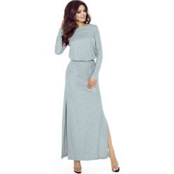 Sukienka maxi z koronkowym tyłem szary. Szare sukienki damskie N/A, m, bez wzorów, z poliesteru, bez kołnierzyka, bez rękawów, maxi. Za 212,25 zł.