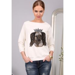 Bluzy damskie: Bluza Kremowa 752
