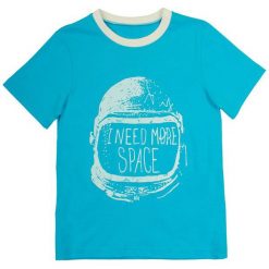 Garnamama Koszulka Chłopięca 146 Turkusowy. Niebieskie t-shirty chłopięce marki Garnamama, z napisami, z bawełny. W wyprzedaży za 22,00 zł.