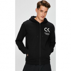 Calvin Klein Performance - Bluza. Czarne bejsbolówki męskie Calvin Klein Performance, l, z nadrukiem, z bawełny, z kapturem. Za 349,90 zł.
