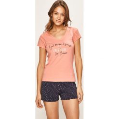 Henderson Ladies - Piżama. Różowe piżamy damskie Henderson Ladies, s, z nadrukiem, z bawełny, bez rękawów. W wyprzedaży za 69,90 zł.