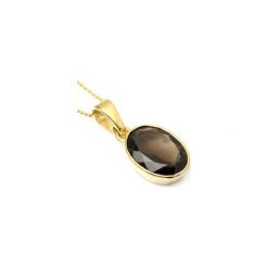 Colare Kwarc Dymny Szlif Owalny złoto. Pomarańczowe naszyjniki damskie Brazi druse jewelry, z kwarcem, srebrne. Za 250,00 zł.