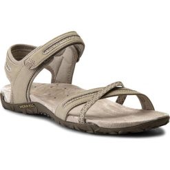 Sandały MERRELL - Terran Cross II J05970 Taupe. Szare klapki damskie marki Merrell, bez wzorów, ze skóry, sportowe, bez obcasa, bez zapięcia, outdoorowe. Za 299,00 zł.