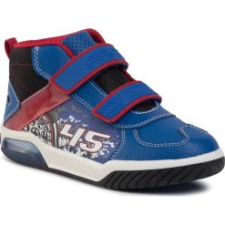 Sneakersy GEOX - J Inek B.A J949CA 05411 C0833 D Royal/Red. Niebieskie trampki chłopięce Geox, bez wzorów, ze skóry ekologicznej, na rzepy. Za 329,00 zł.