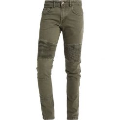 Spodnie męskie: Redefined Rebel STOCKHOLM BIKER Jeans Skinny Fit olive