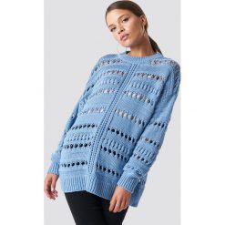 MANGO Sweter ażurowy - Blue. Niebieskie bez kategorii marki Mango, z dzianiny. Za 161,95 zł.