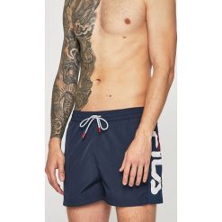 Fila - Kąpielówki. Niebieskie kąpielówki męskie Fila, xl, z nadrukiem, z bawełny. W wyprzedaży za 149,90 zł.