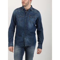 Diesel New-Sonora Koszula Niebieski. Niebieskie koszule męskie Diesel, m, bez wzorów, z bawełny, vintage, bez kołnierzyka, z długim rękawem. Za 1067,95 zł.