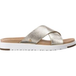 UGG Kari Metallic Kapcie Złoty. Żółte kapcie damskie Ugg, ze skóry. Za 481,95 zł.