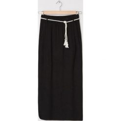 Spódnica maxi z paskiem - Czarny. Czarne spódniczki damskie House, xl, bez wzorów, maxi. W wyprzedaży za 49,99 zł.