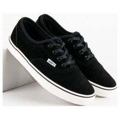 Trampki damskie slip on: Czarne zamszowe tenisówki ANDY Z