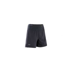 Spodenki do biegania TRAIL damskie czarne. Czarne spodenki sportowe damskie EVADICT, l, bez wzorów, z elastanu, do biegania. Za 59,99 zł.