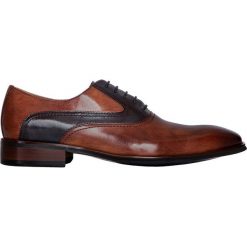 Półbuty BUKN000132. Pomarańczowe półbuty męskie Giacomo Conti, na spotkanie biznesowe, na lato, bez wzorów, ze skóry, eleganckie, bez zapięcia. Za 499,00 zł.