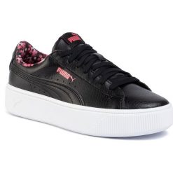 Sneakersy PUMA - Vikky Stacked Neon Lights 370280 01 Puma Black/Puma Black/Coral. Czarne półbuty damskie Puma, ze skóry ekologicznej. W wyprzedaży za 189,99 zł.