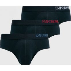 Emporio Armani - Bokserki (3 pack). Niebieskie bokserki męskie Emporio Armani, m, bez wzorów, z elastanu. W wyprzedaży za 179,90 zł.
