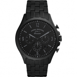 Zegarek FOSSIL - Forrester Chrono Black/Black. Czarne zegarki męskie Fossil. W wyprzedaży za 679,00 zł.